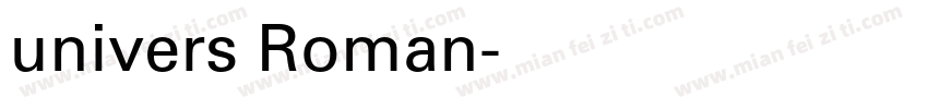 univers Roman字体转换